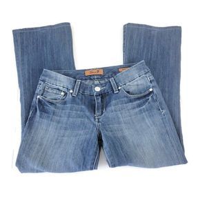 🎰 Seven 7 Womens Jeans 28 Boot Cut Medium Blue Denim Wash 5 Pocket BOO51E